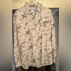 Columbia Sportswear Shirt Men’s Corduroy Long Sleeve Hunting Shirt Size Large